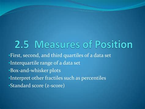 2.5: Measures of Position.